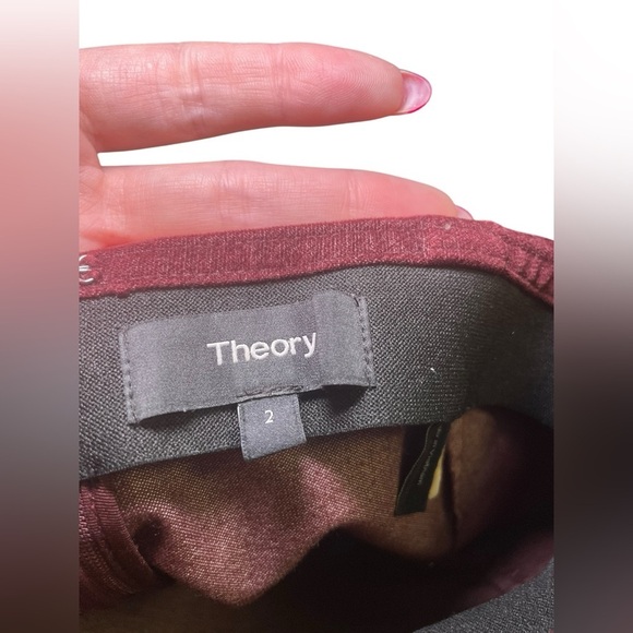 Theory Maroon Velvet Pants Size 2 – Excellent Condition - Picture 5 of 5